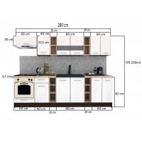 Bucatarie MARINA NEW 280 B Wenge / Decor K084
